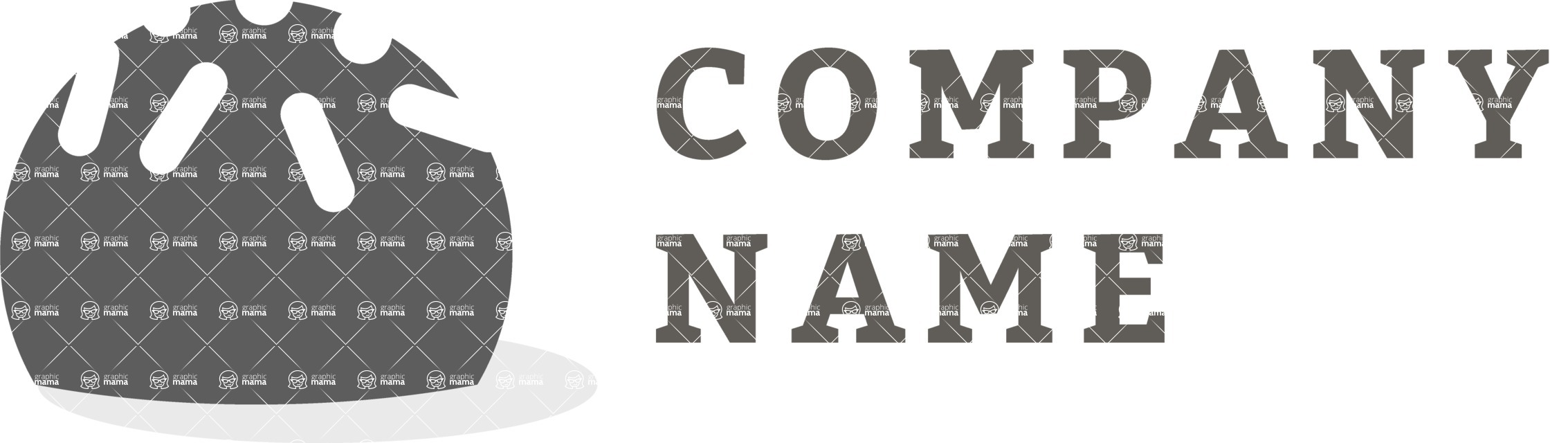 Business Logo Templates - vector graphics in a pack from GraphicMama - Vector Cupcake Shop Logo Design - Black and White